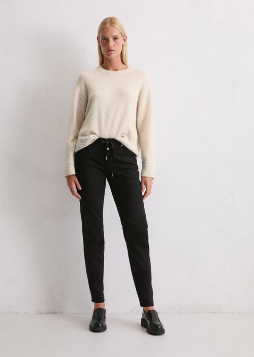 Pants model Theda boyfriend — Black