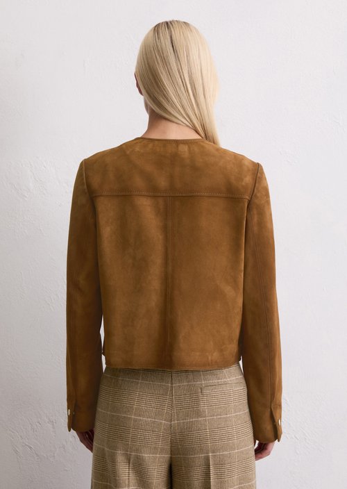 Leather jacket regular — Umbra Brown