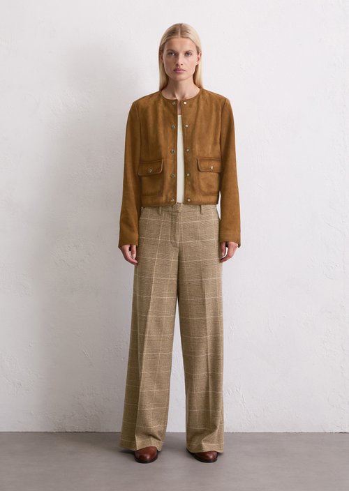 Leather jacket regular — Umbra Brown