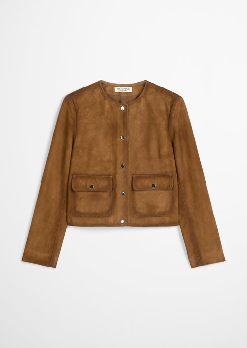 Leather jacket regular — Umbra Brown