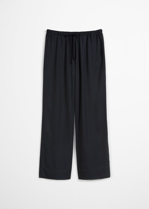 Flowing wide leg pants — Deep Night Blue