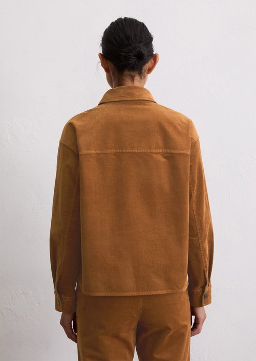 Corduroy overshirt boxy — Umbra Brown