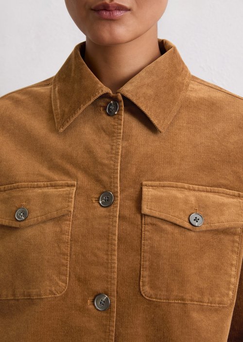 Corduroy overshirt boxy — Umbra Brown