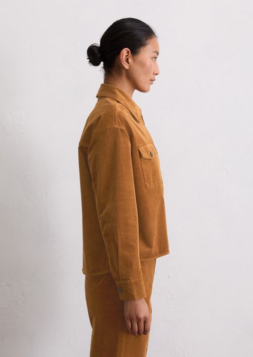 Corduroy overshirt boxy — Umbra Brown