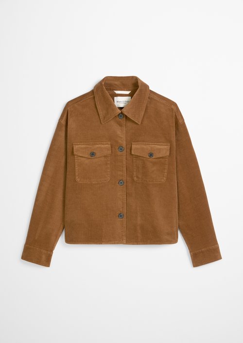 Corduroy overshirt boxy — Umbra Brown