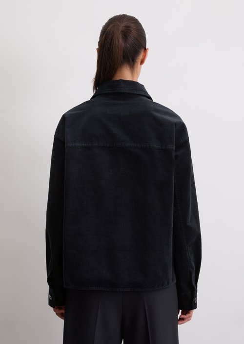Corduroy overshirt boxy — Deep Night Blue