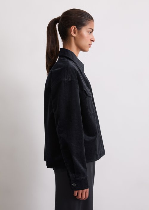 Corduroy overshirt boxy — Deep Night Blue