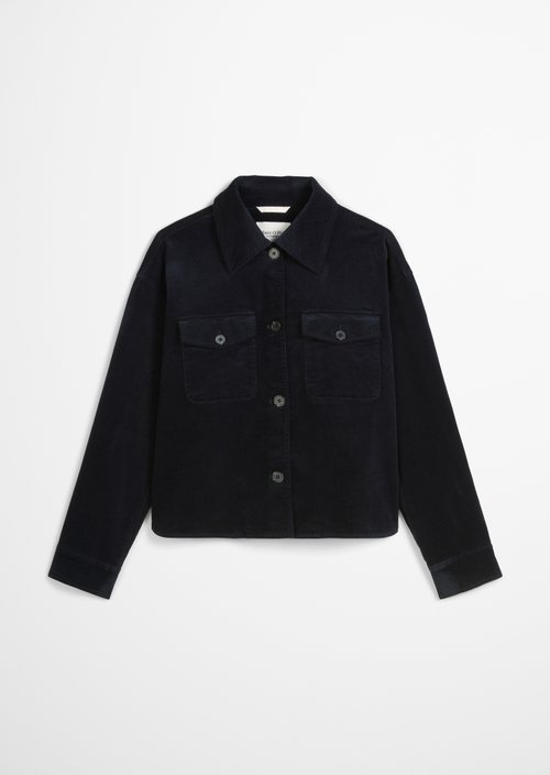 Corduroy overshirt boxy — Deep Night Blue