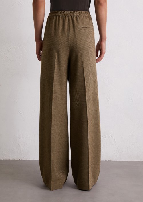 Checked jogger pants relaxed — Dark Brown
