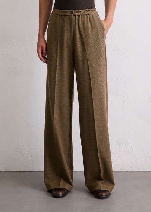Checked jogger pants relaxed — Dark Brown