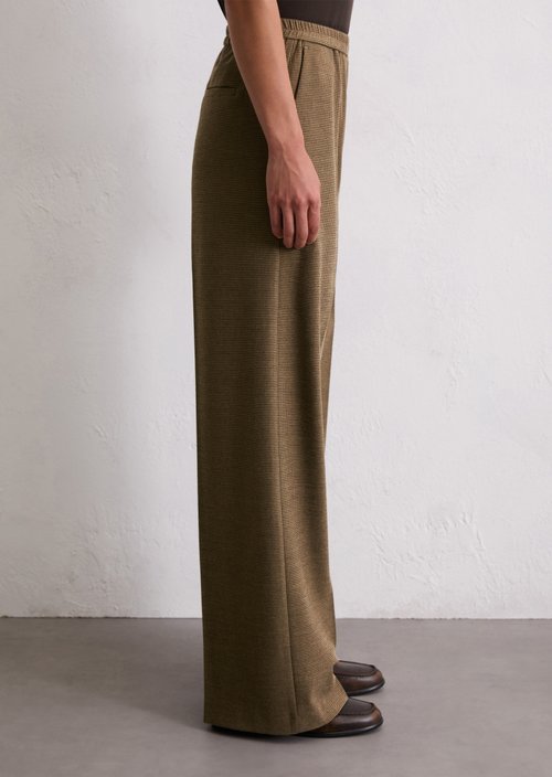 Checked jogger pants relaxed — Dark Brown