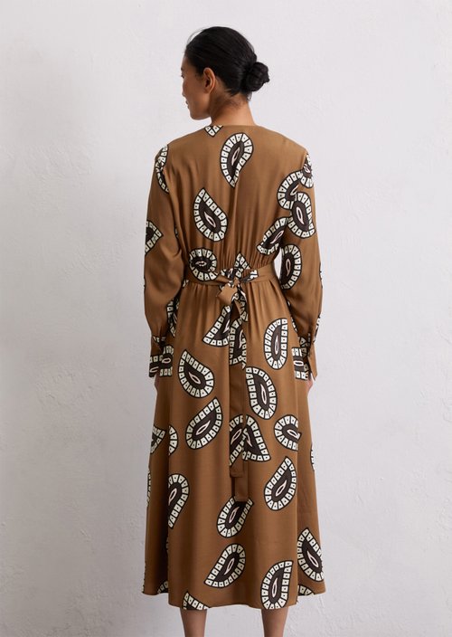 Wrap dress A-Shape — Dark Beige