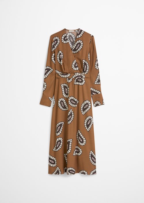 Wrap dress A-Shape — Dark Beige