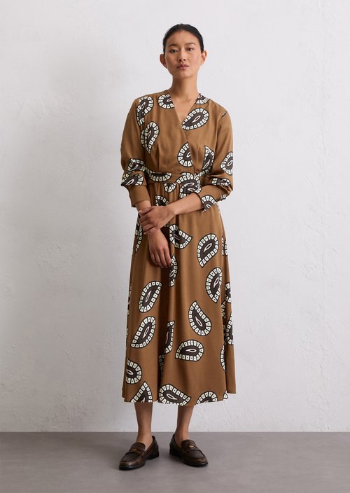 Wrap dress A-Shape — Dark Beige
