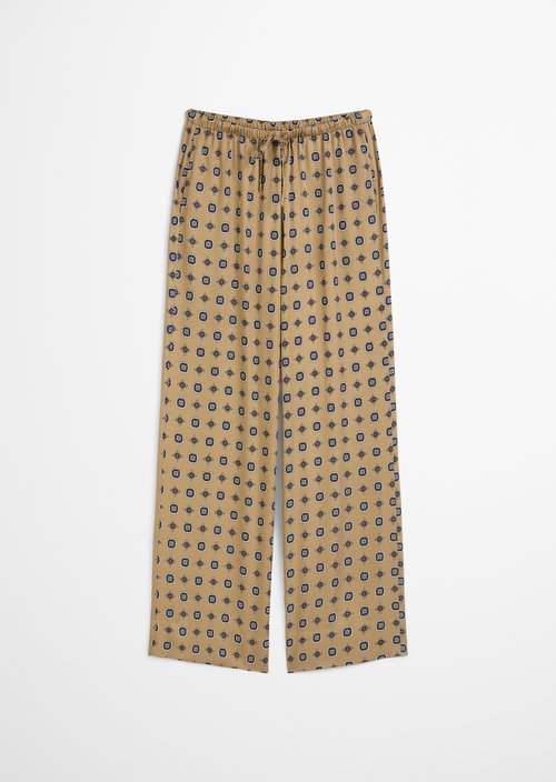 Flowing wide leg pants — Medium Beige