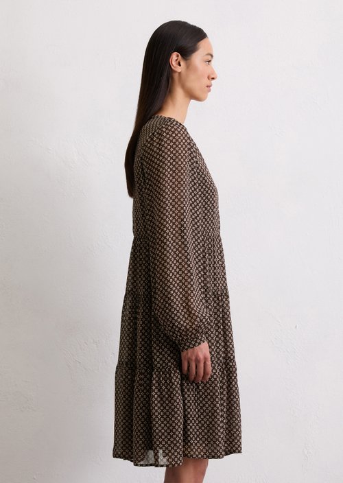 Short tiered dress regular — Dark Brown
