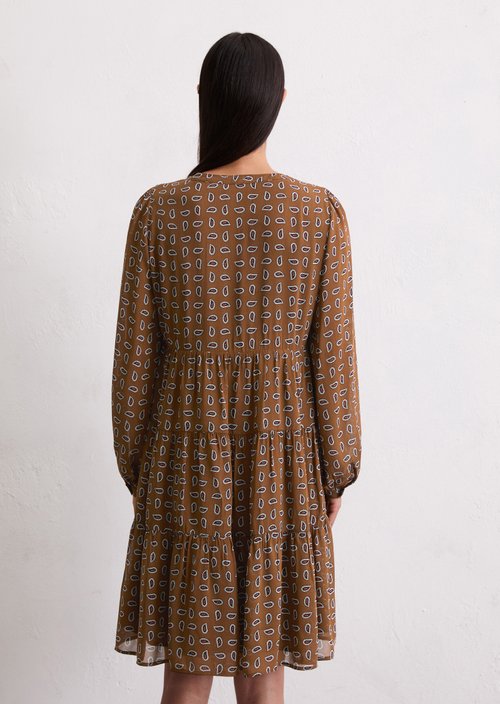 Short tiered dress regular — Medium Brown