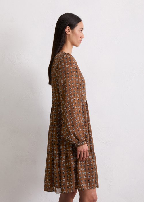 Short tiered dress regular — Medium Brown