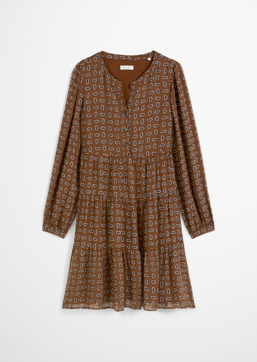 Short tiered dress regular — Medium Brown
