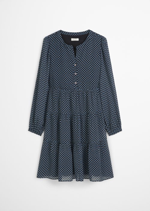 Short tiered dress regular — Dark Blue