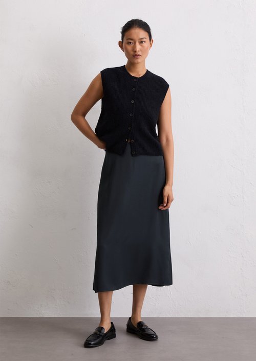A-line skirt — Deep Night Blue