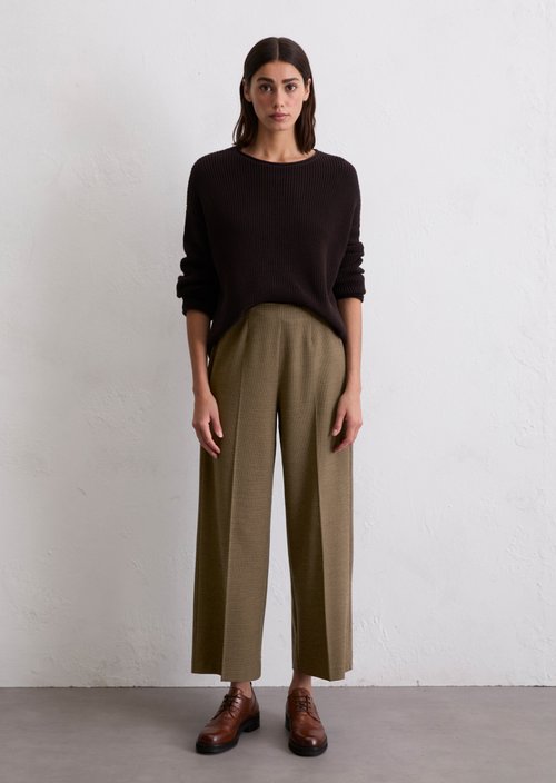 Regular patterned culottes — Dark Brown