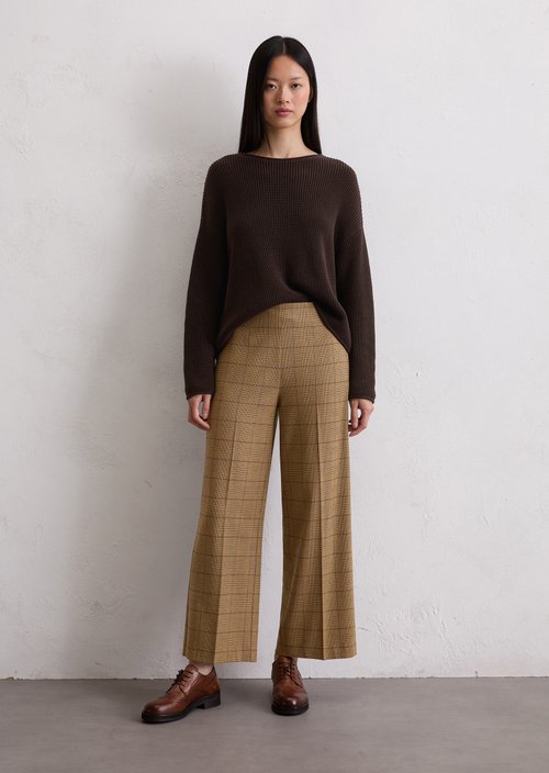Regular patterned culottes — Dark Beige