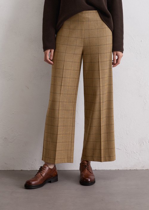 Regular patterned culottes — Dark Beige