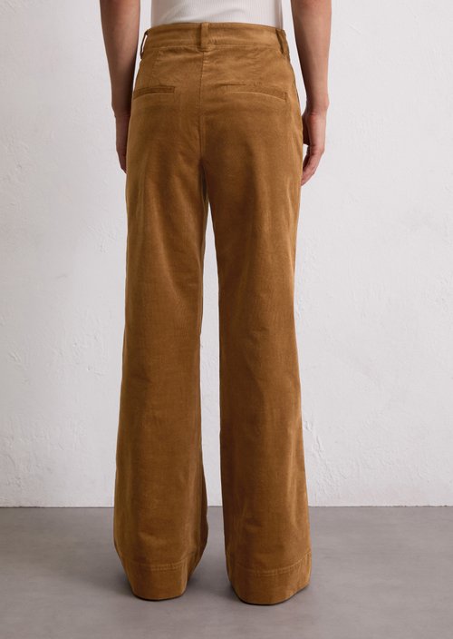 Corduroy pants flared — Umbra Brown