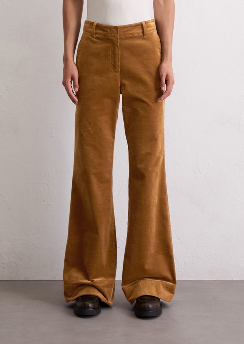 Corduroy pants flared — Umbra Brown