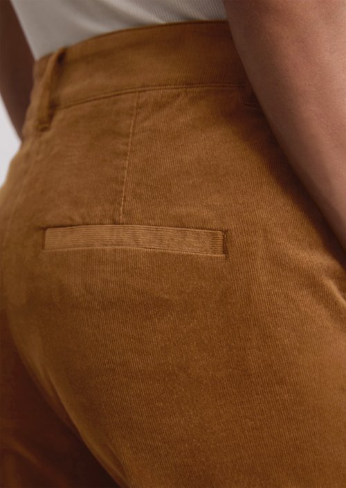Corduroy pants flared — Umbra Brown