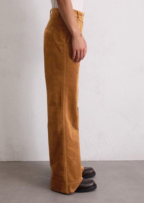Corduroy pants flared — Umbra Brown