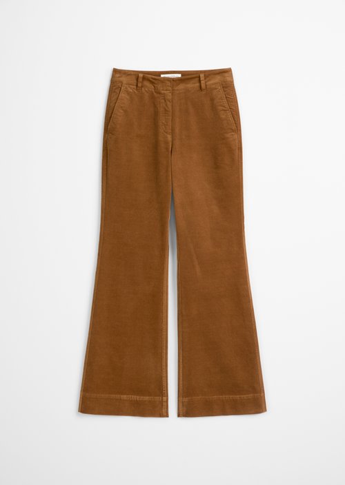 Corduroy pants flared — Umbra Brown