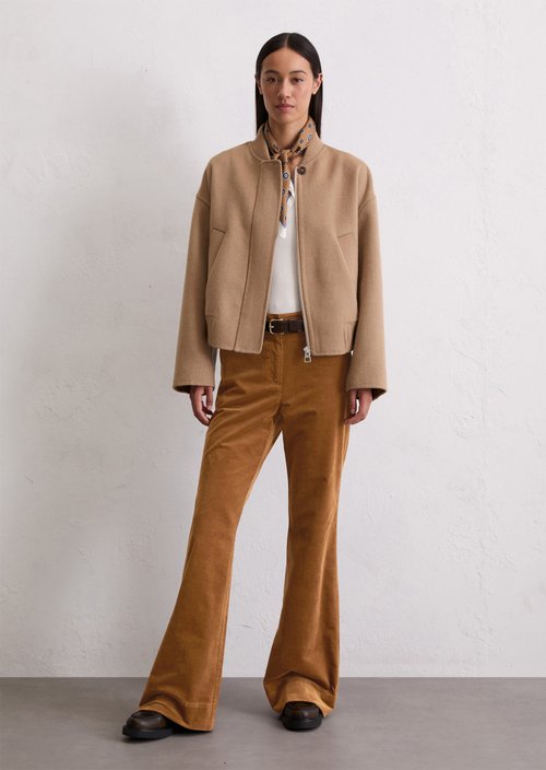 Corduroy pants flared — Umbra Brown
