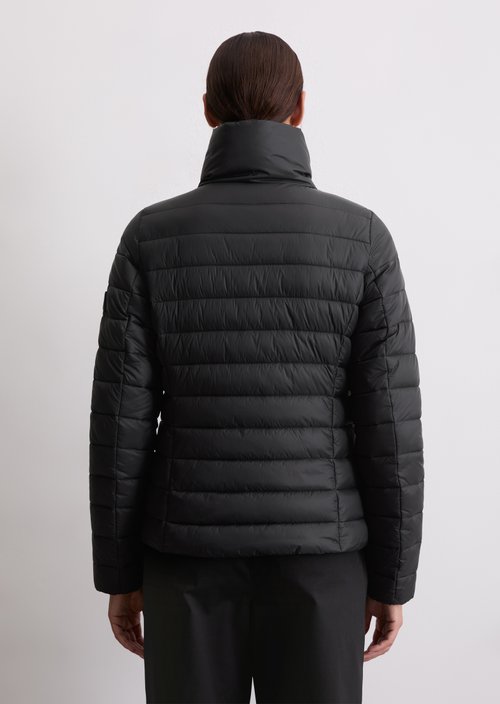 Lightweight quilted jacket fitted — Black