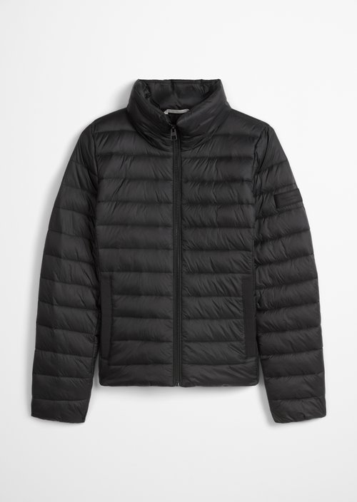 Lightweight quilted jacket fitted — Black