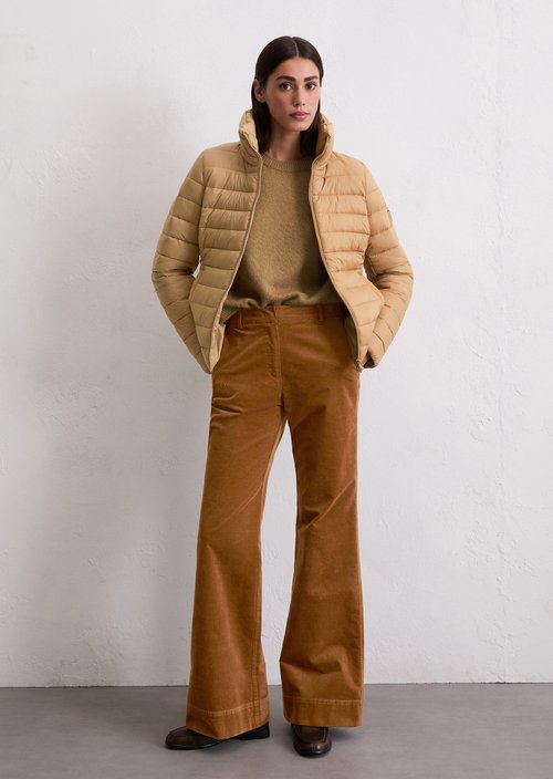 Lightweight quilted jacket fitted — Salted Caramel