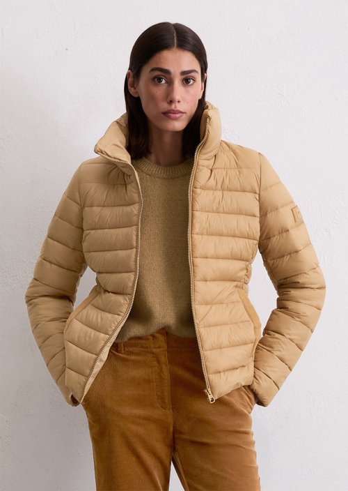 Lightweight quilted jacket fitted — Salted Caramel