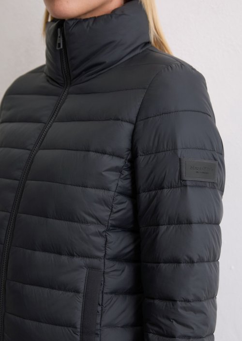 Lightweight quilted jacket fitted — Deep Night Blue