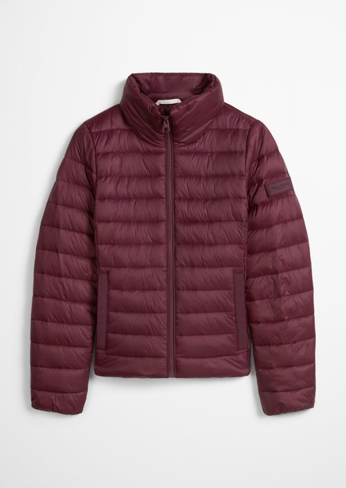 Lightweight quilted jacket fitted — Aubergine Red