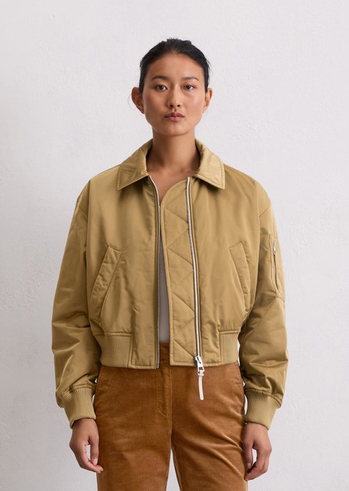Regular aviator-style blouson — Salted Caramel