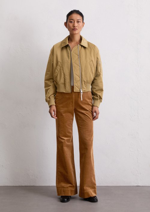 Regular aviator-style blouson — Salted Caramel