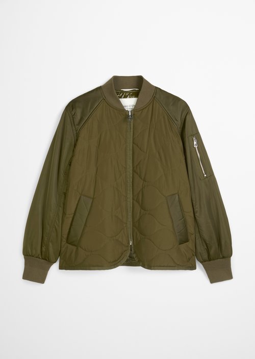 Regular quilted blouson — Mossy Olive