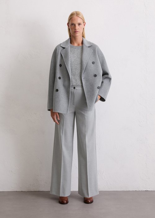 Caban jacket relaxed — Light Grey Melange