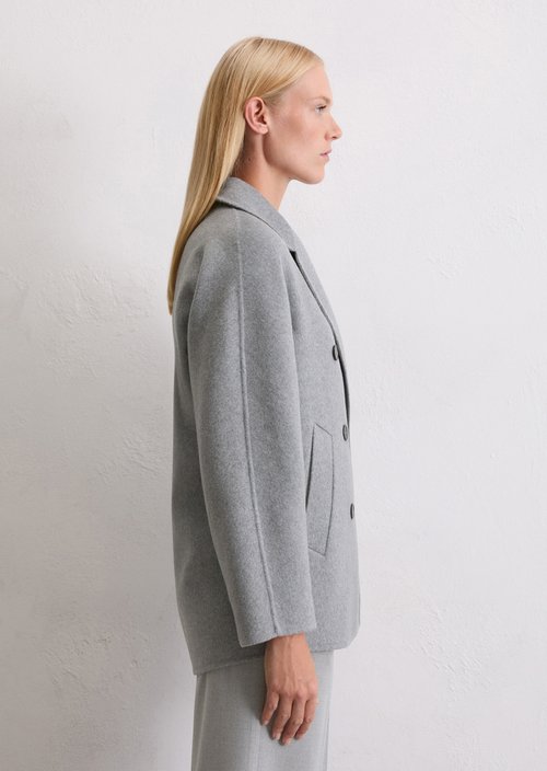 Caban jacket relaxed — Light Grey Melange