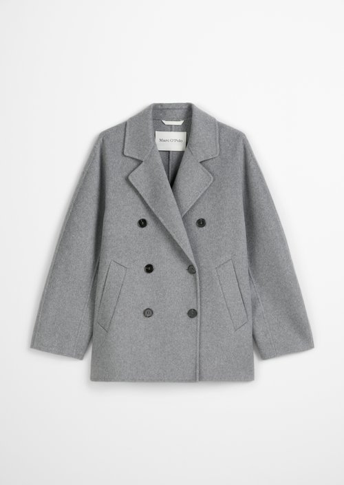 Caban jacket relaxed — Light Grey Melange