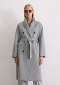 Coat relaxed made from a double-face wool blend - gray | Wool
