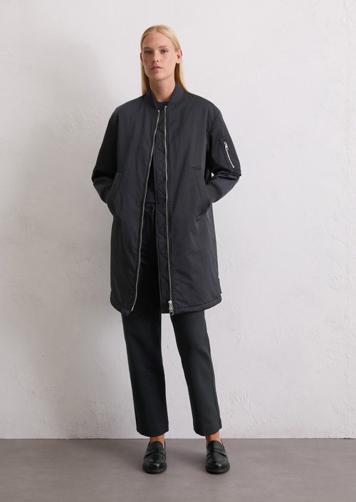 Regular aviator-style blouson coat — Deep Night Blue