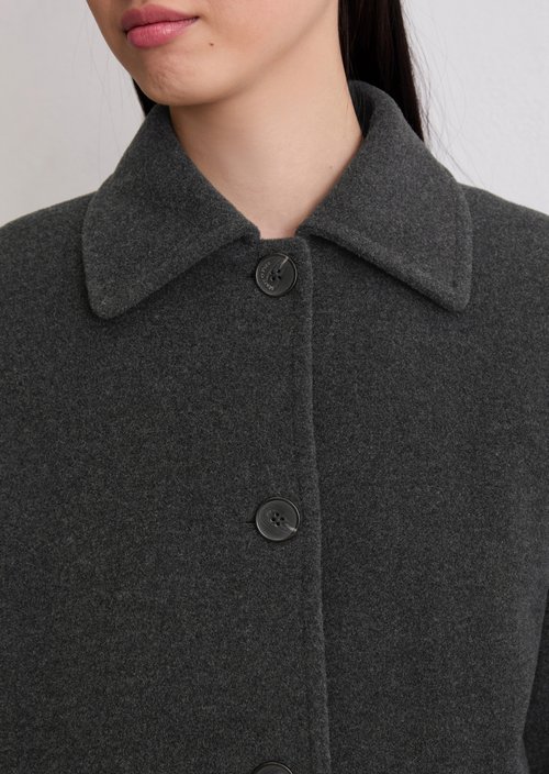Regular coat — Dark Grey Melange