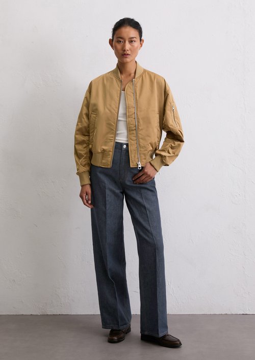 Regular aviator-style blouson — Salted Caramel